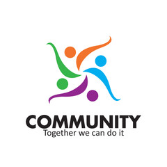 community care icon logo icon vector illustration template design