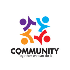 community care icon logo icon vector illustration template design