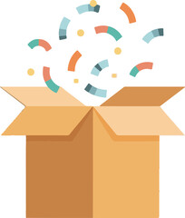 Open Box with Confetti