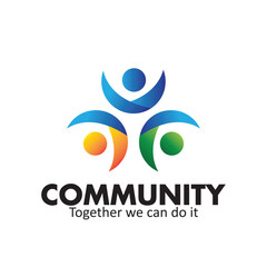 community care icon logo icon vector illustration template design