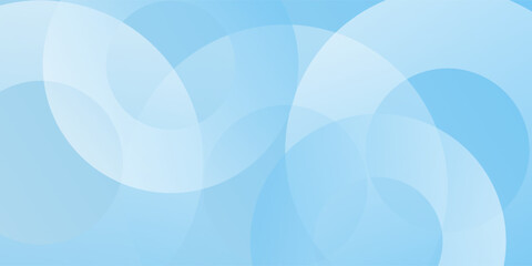 Abstract minimalist banner background, pastel colorful, blue and white gradations. Circle effect style geometric simple art