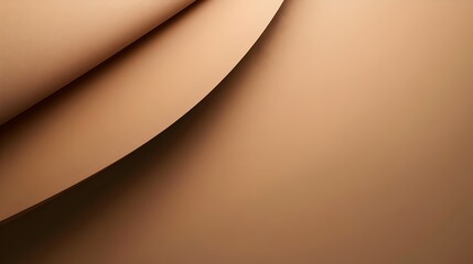 Curved Abstract Background in Warm Moka Shades with Smooth Texture