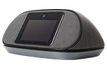 Stylish smart speaker with a sleek design isolated with transparent background