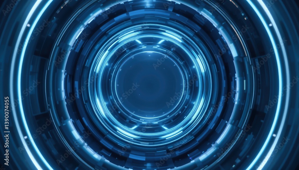 Poster futuristic technology visualization digital realm abstract animation sci-fi environment immersive vi