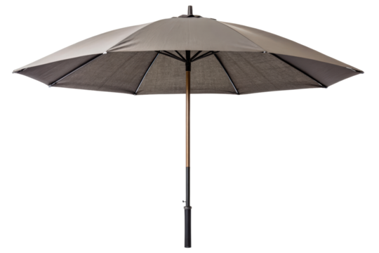 Large outdoor umbrella for sun protection isolated with transparent background