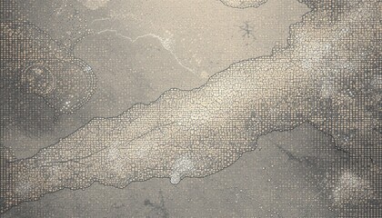 Obraz premium Abstract artistic exploration of geometric patterns digital art contemporary design neutral color palette aerial perspective visual interpretation