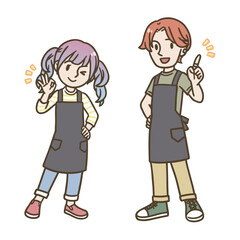 派手髪＆アクセOKのアルバイト・パートのイラスト