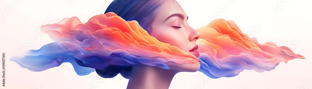 Poster cybersecurity cloud computing data protection in a digital landscape abstract art creative environme