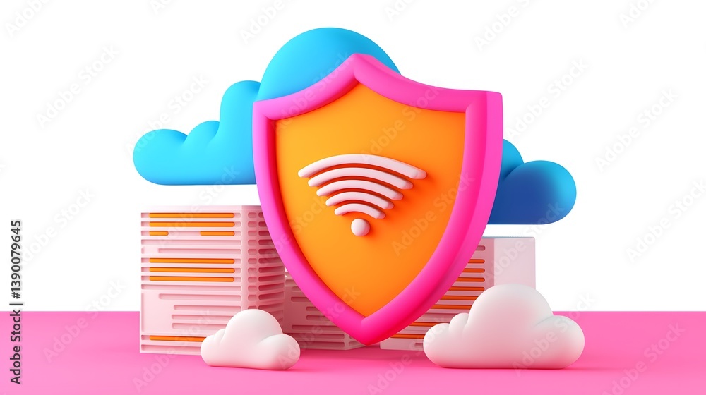 Poster cloud computing data protection a cybersecurity shield for modern digital environments