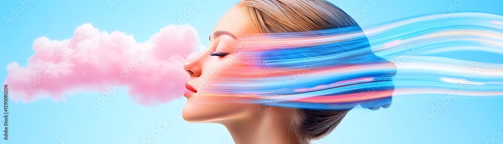 Poster ai guardian in cloud computing cybersecurity and data protection soft watercolor ethereal environmen