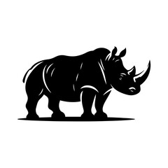 Rhinoceros Silhouette - Minimalist Design of Rhinoceros - Vector of Rhinoceros - Rhinoceros Illustration.