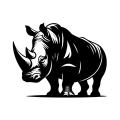 Rhinoceros Silhouette - Minimalist Design of Rhinoceros - Vector of Rhinoceros - Rhinoceros Illustration.