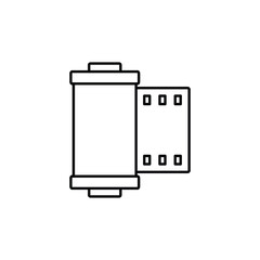roll cassette  photographic film icon vector