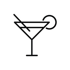 Cocktail icon vector. summer sign