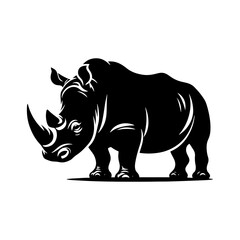 Rhinoceros Silhouette - Minimalist Design of Rhinoceros - Vector of Rhinoceros - Rhinoceros Illustration.