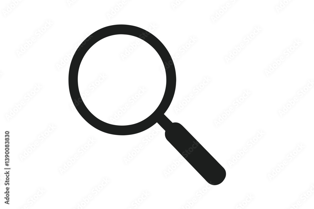 Poster Vector line icon of a magnifying glass illustrating search and discovery concepts in a clean design