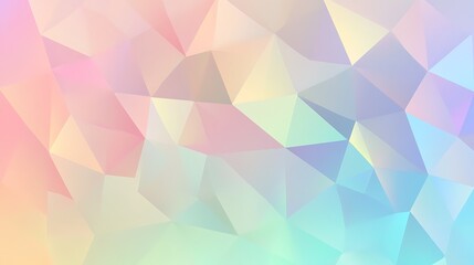 Obraz premium Pastel iridescent geometric polygonal background.
