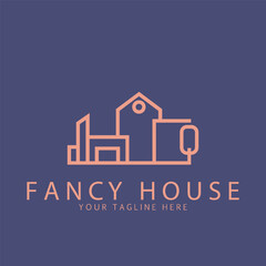 comfort house fancy logo icon vector illustration template design