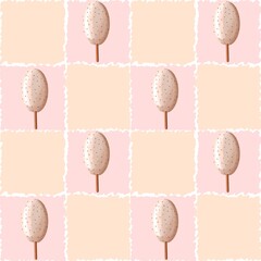 Seamless pattern with ice cream. Summer pattern.