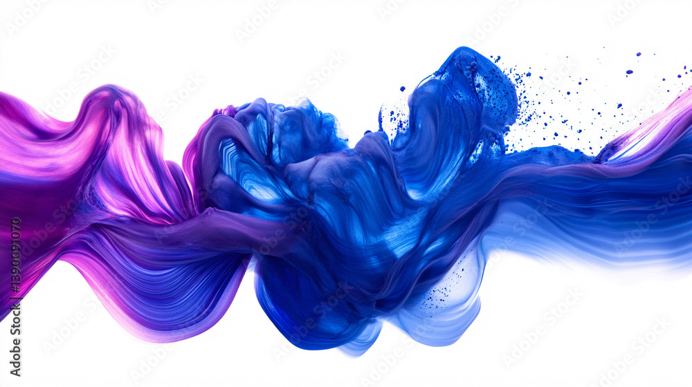 Poster deep blue and violet light speed effect with swirling patterns
