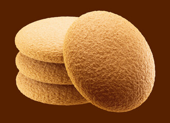 Delicious chocolate cream filled cookies. isolated white background. 3d illustration