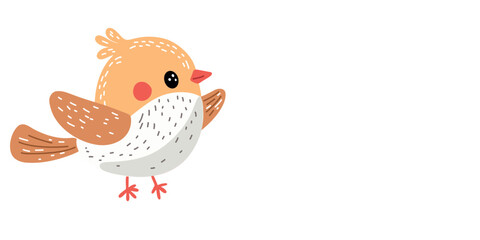  banner with cute cartoon bird