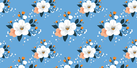 vector pattern with botanical elements