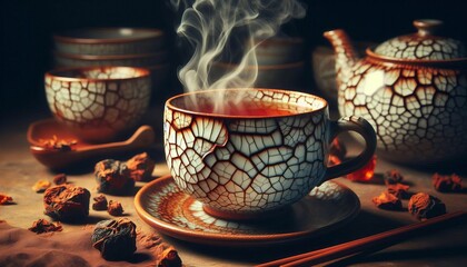 Cracked Glaze Cup A ceramic cup with a beautiful intentional cra