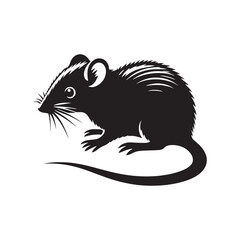 Shrew Silhouette - Minimalist Shrew Vector - Illustration of Shrew .