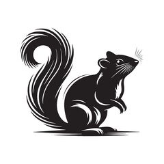 Shrew Silhouette - Minimalist Shrew Vector - Illustration of Shrew .