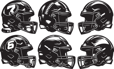 f American football helmet illustrations
