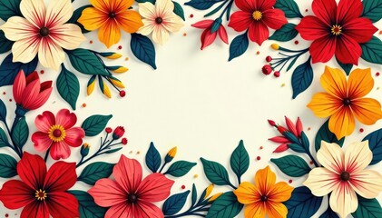 Bold, stylized floral motif arranged in a square grid , repeat, grid