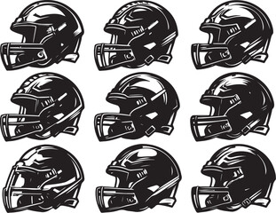 f American football helmet illustrations
