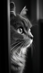 Close-up photo of a cat's face