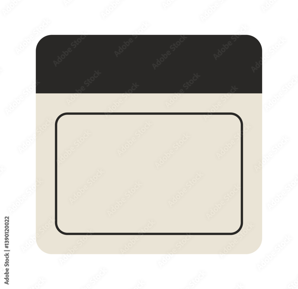 Poster social media design element in flat style. pop up interface element.