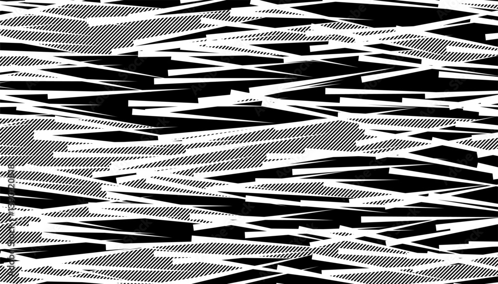 Poster black and white abstract and grunge pattern for modern background and jersey design. fully editable 