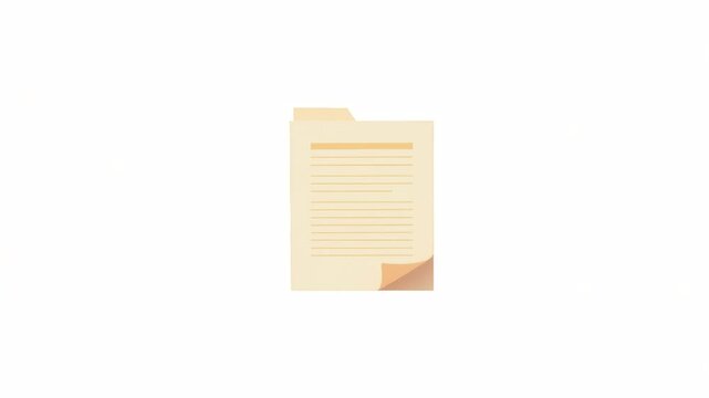 Minimalist illustration of a document with text lines on white background.