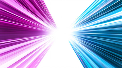 Fototapeta premium Vivid Purple and Teal Energy Burst Isolated on Clean Background