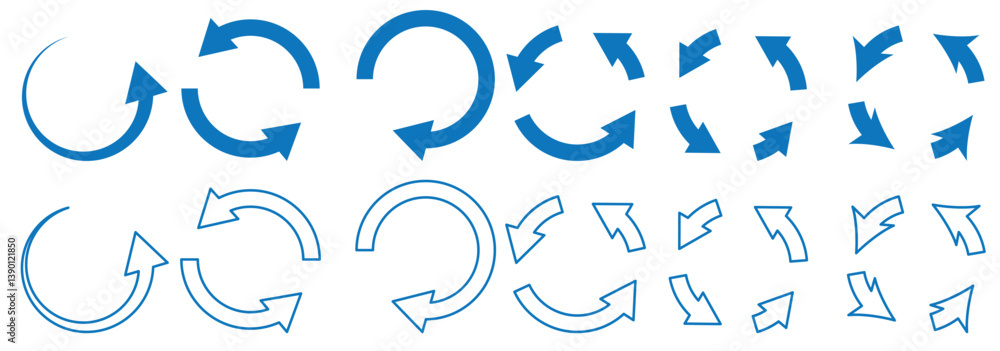 Poster refresh icon vector. green recycle vector icon symbol. repeat and reload icons set and arrow rotatio