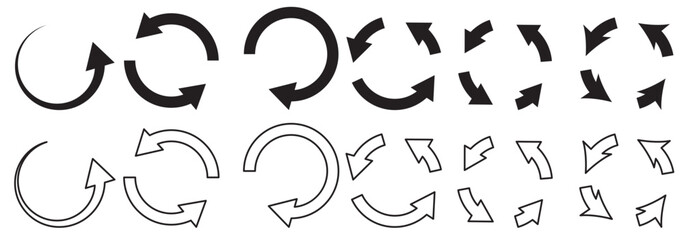 Refresh icon vector. Green recycle vector icon symbol. Repeat and reload icons set and arrow rotation circle. Sync icon symbol convert button sign