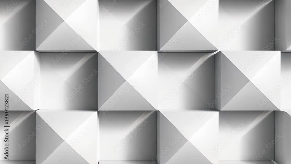 Poster abstract design featuring white squares and geometric patterns generative ai