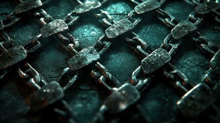 Intricate Metal Chain Grid