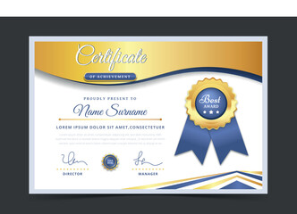 Modern certificate of appreciation design template