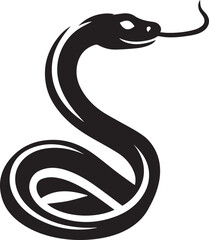 Snake silhouette icon vector art illustration