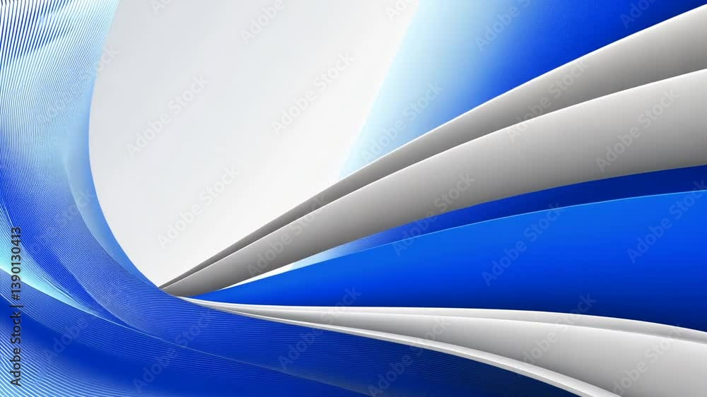 Poster elegant abstract blue wave lines pattern with space for text generative ai