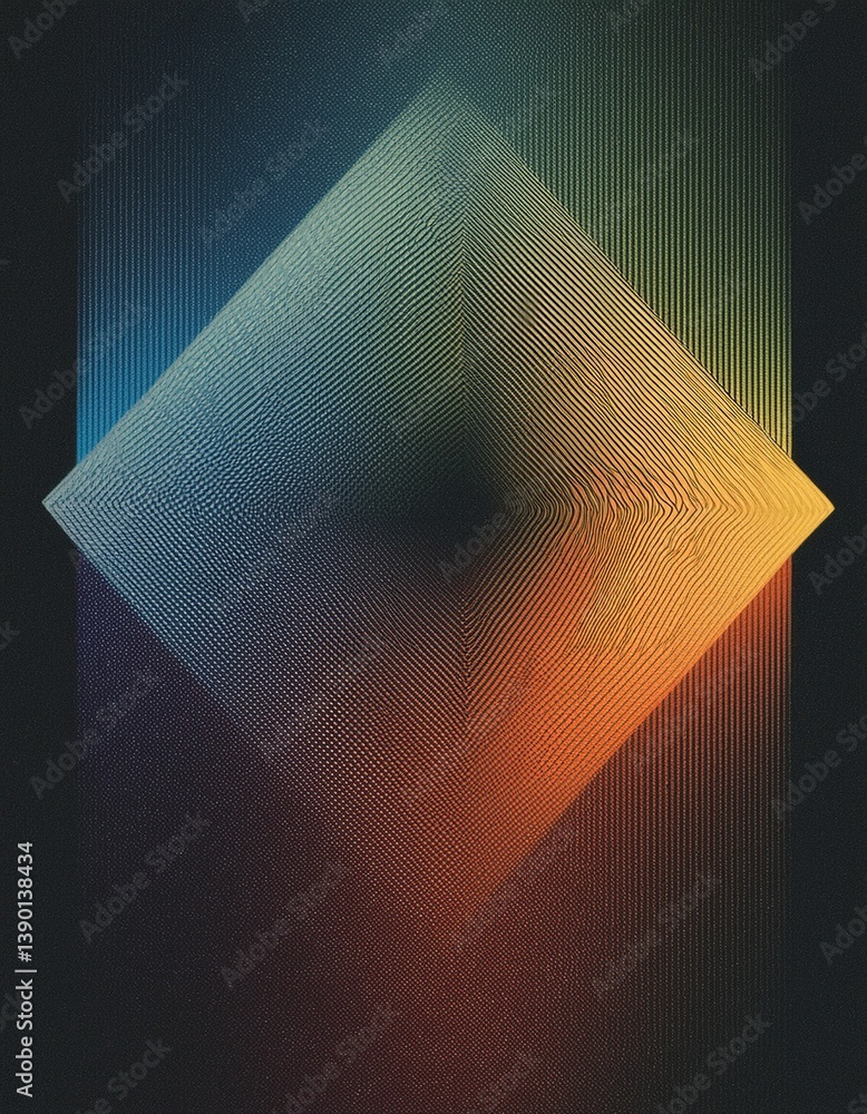 Poster abstract background geometric art poster. modern and stylish. grainy vertical artistic background te