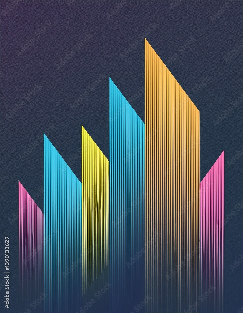Poster abstract background geometric art poster. modern and stylish. grainy vertical artistic background te