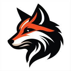 Stylized Fox Head Logo – Sleek Animal Mascot Vector for Branding & eSports