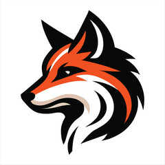 Modern Stylized Fox Head Logo Vector – Bold, Clean & Abstract Design