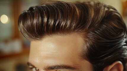 Stylish, voluminous hairdo